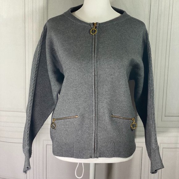 NWOT LILI SIDONIO Gray Angel Wings Cardigan S/M - Picture 1 of 9